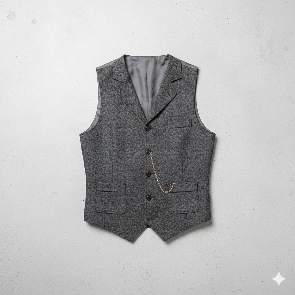Herren Weste mit Fischgrätenmuster | Elegant & Modern | Herbst/Winter