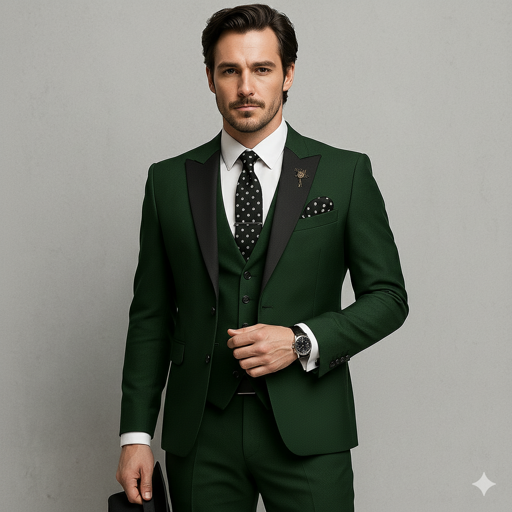 Herren 3-teiliger Anzug Slim Fit | Business Hochzeit Smoking