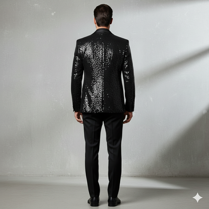 Herren Sakko mit Pailletten | Festlich & Elegant | Slim Fit