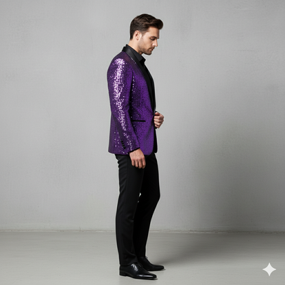 Herren Sakko mit Pailletten | Festlich & Elegant | Slim Fit