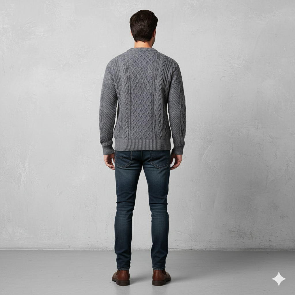 Herren Strickpullover mit Strukturmuster | Modern & Warm | Winter