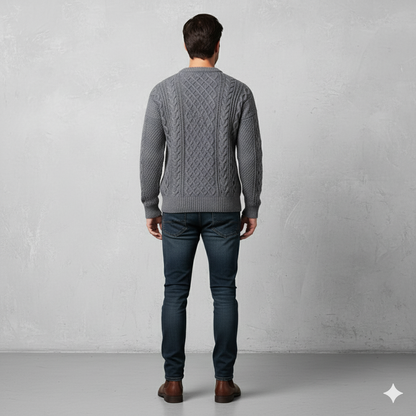 Herren Strickpullover mit Strukturmuster | Modern & Warm | Winter