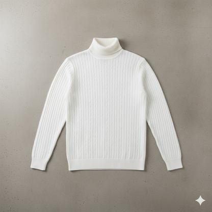 Feiner Herren Strickpullover mit Rollkragen