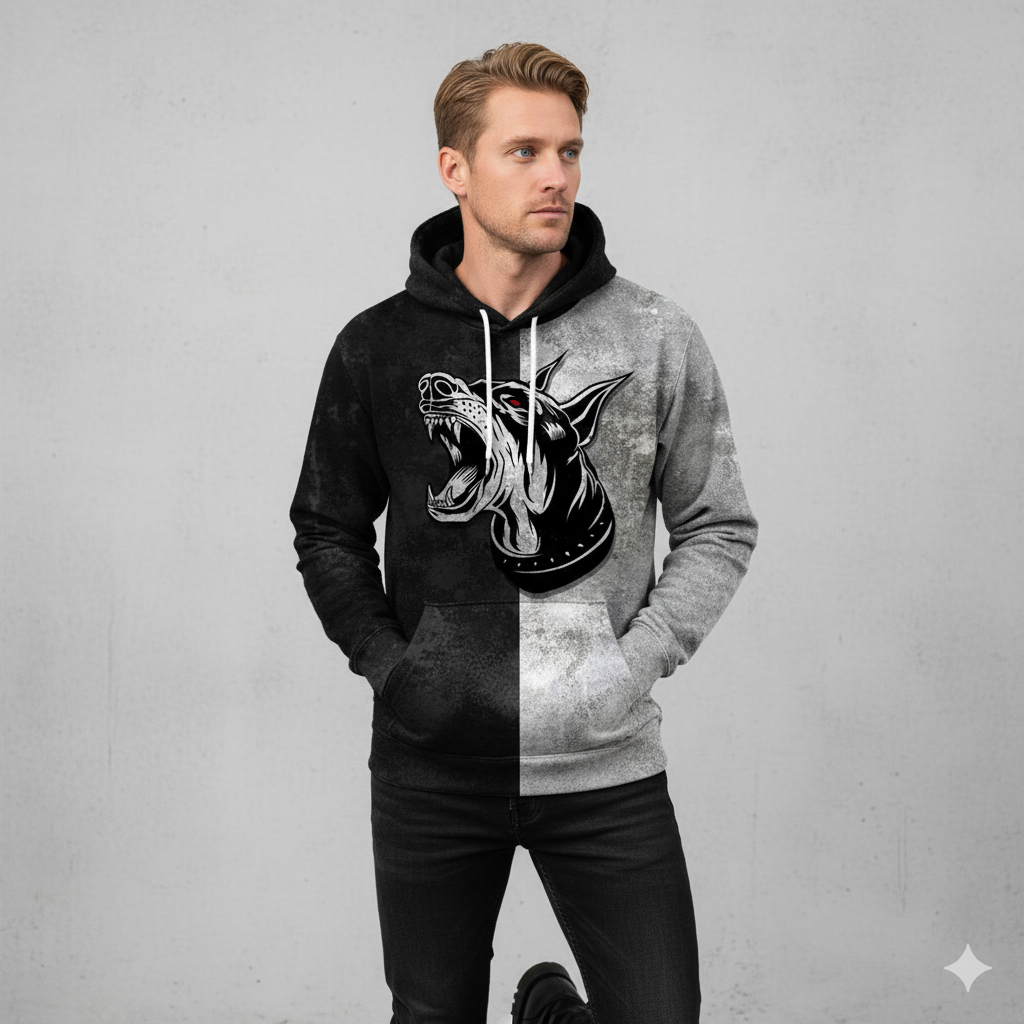 Herren Hoodie mit Muster | Lässig & Warm | Herbst/Winter