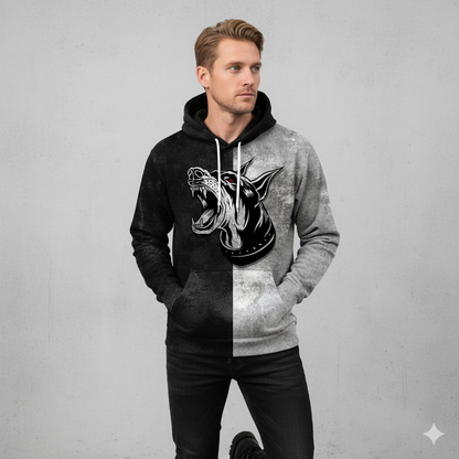 Herren Hoodie mit Muster | Lässig & Warm | Herbst/Winter