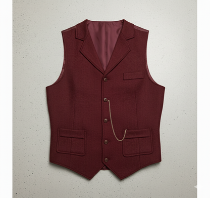 Herren Weste mit Fischgrätenmuster | Elegant & Modern | Herbst/Winter