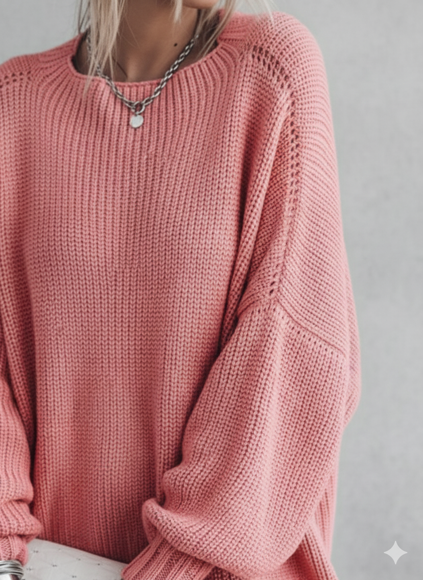 Locker gestrickter Damenpullover | Oversize & Freizeit
