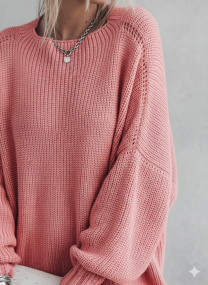 Locker gestrickter Damenpullover | Oversize & Freizeit