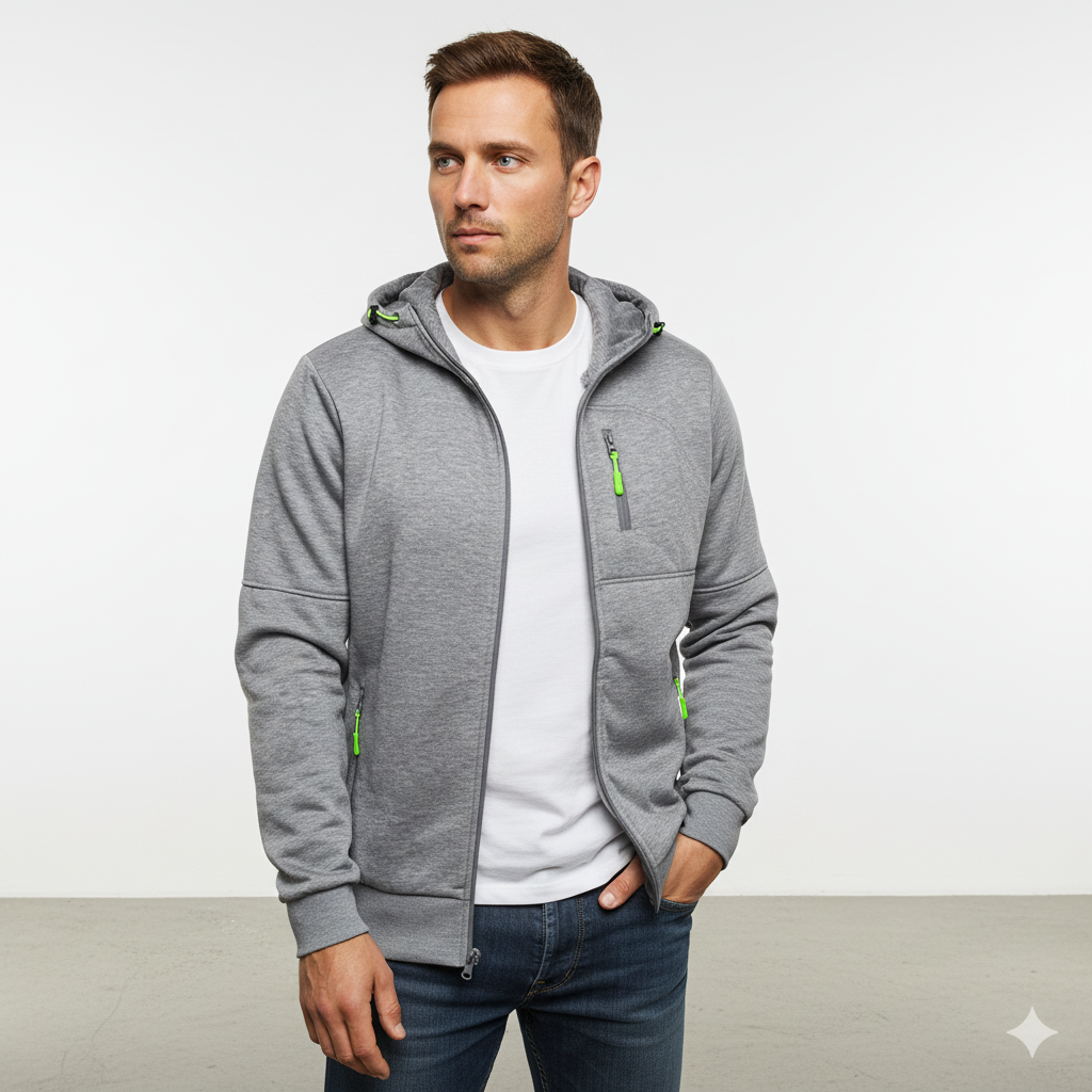 Fleecejacke für Herren mit Kapuze | Warm & Bequem | Herbst