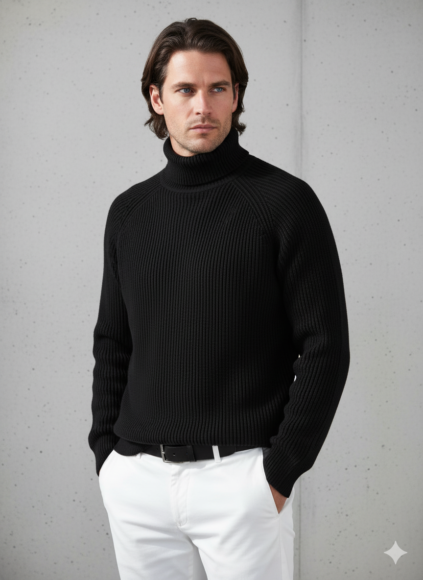 Herren Strickpullover mit Rollkragen | Warm & Elegant | Winter