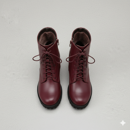 Damen Winter Stiefeletten mit Absatz | Warm Gefüttert & Vegan
