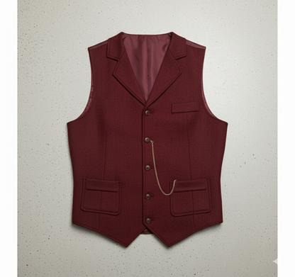 Herren Weste mit Fischgrätenmuster | Elegant & Modern | Herbst/Winter