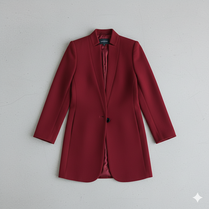 Damen Wollmantel mit Stehkragen | Schmaler Schnitt & Elegant | Herbst/Winter