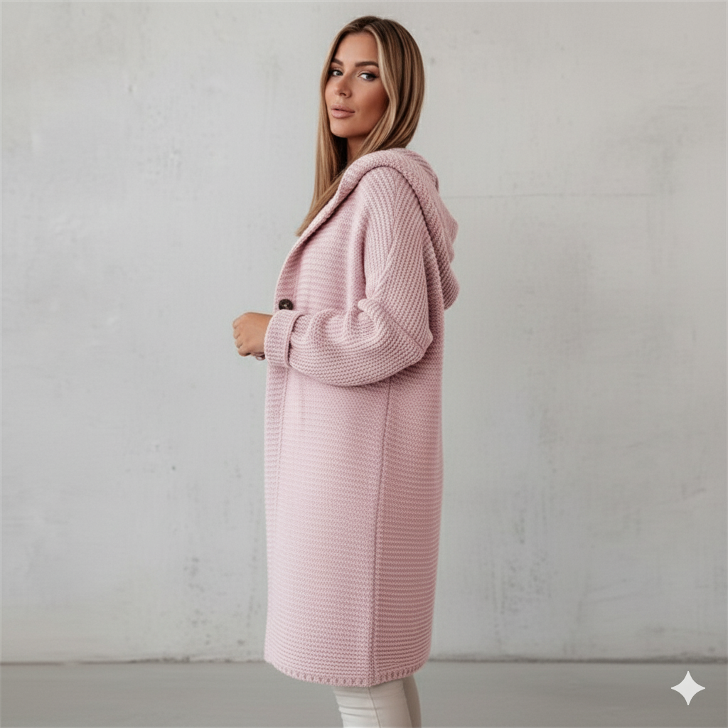 Damen Strickjacke mit Kapuze | Locker & Warm für Herbst Winter