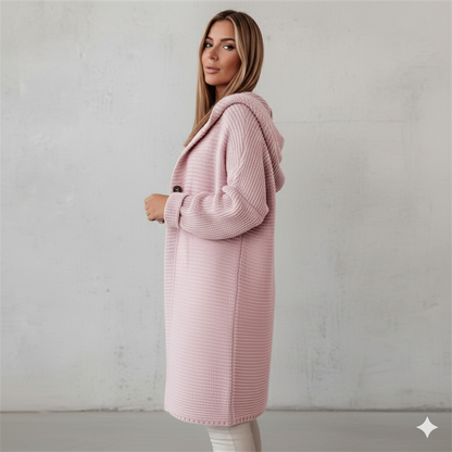 Damen Strickjacke mit Kapuze | Locker & Warm für Herbst Winter