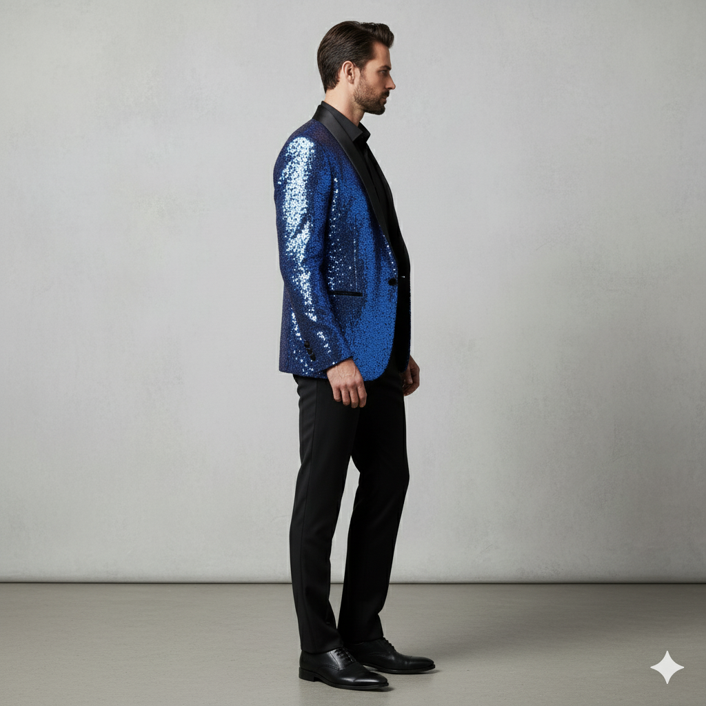Herren Sakko mit Pailletten | Festlich & Elegant | Slim Fit