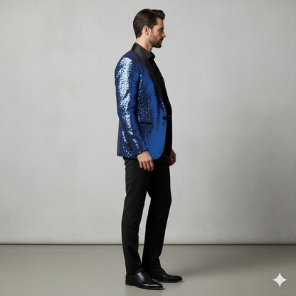 Herren Sakko mit Pailletten | Festlich & Elegant | Slim Fit