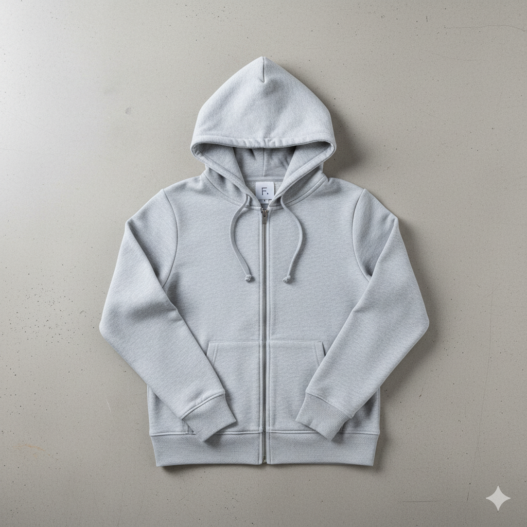 Kurz geschnittener Damen Hoodie mit Reißverschluss