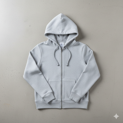 Kurz geschnittener Damen Hoodie mit Reißverschluss