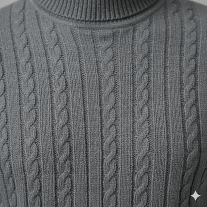 Feiner Herren Strickpullover mit Rollkragen