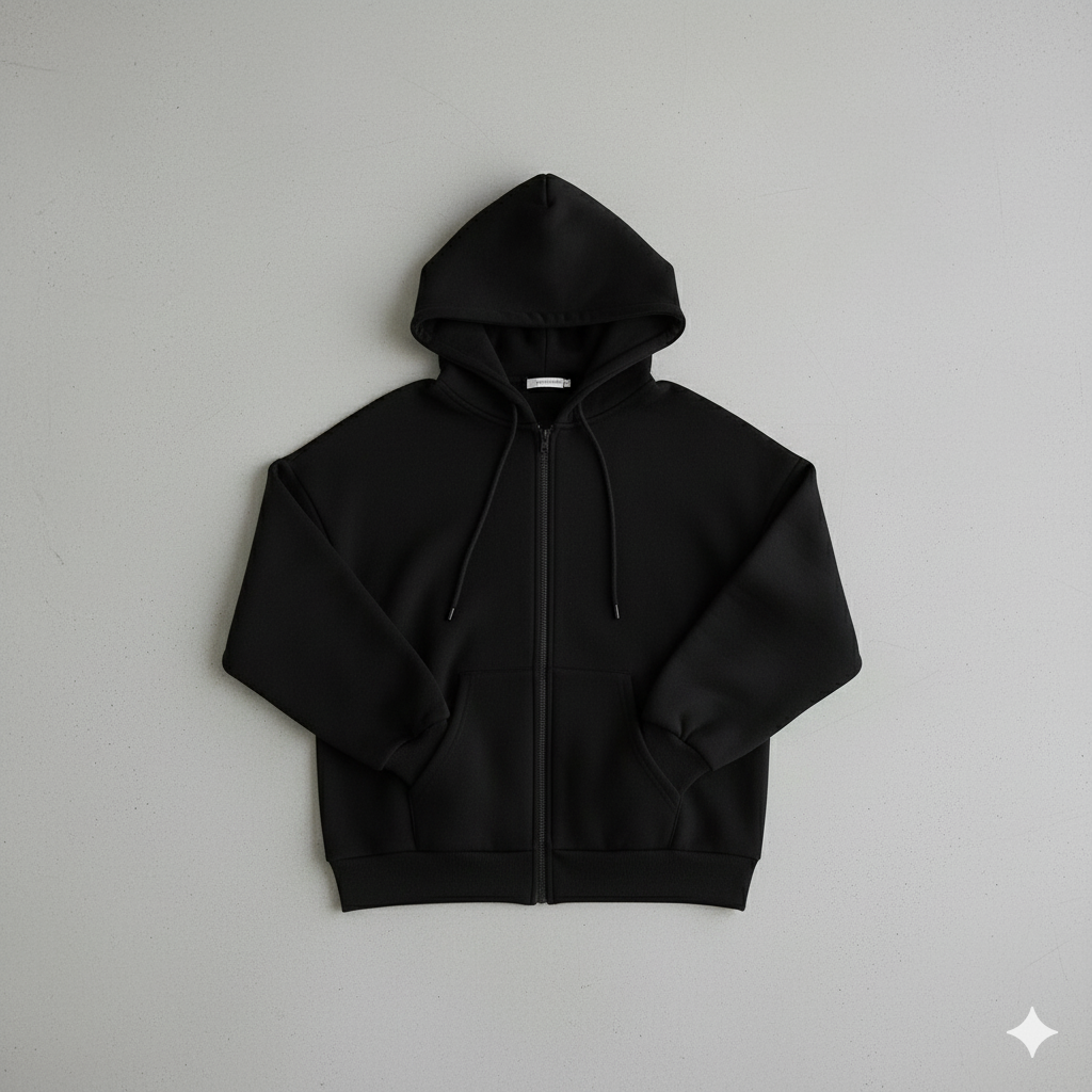 Kurz geschnittener Damen Hoodie mit Reißverschluss