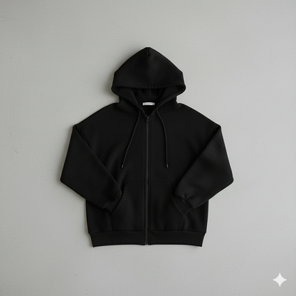 Kurz geschnittener Damen Hoodie mit Reißverschluss