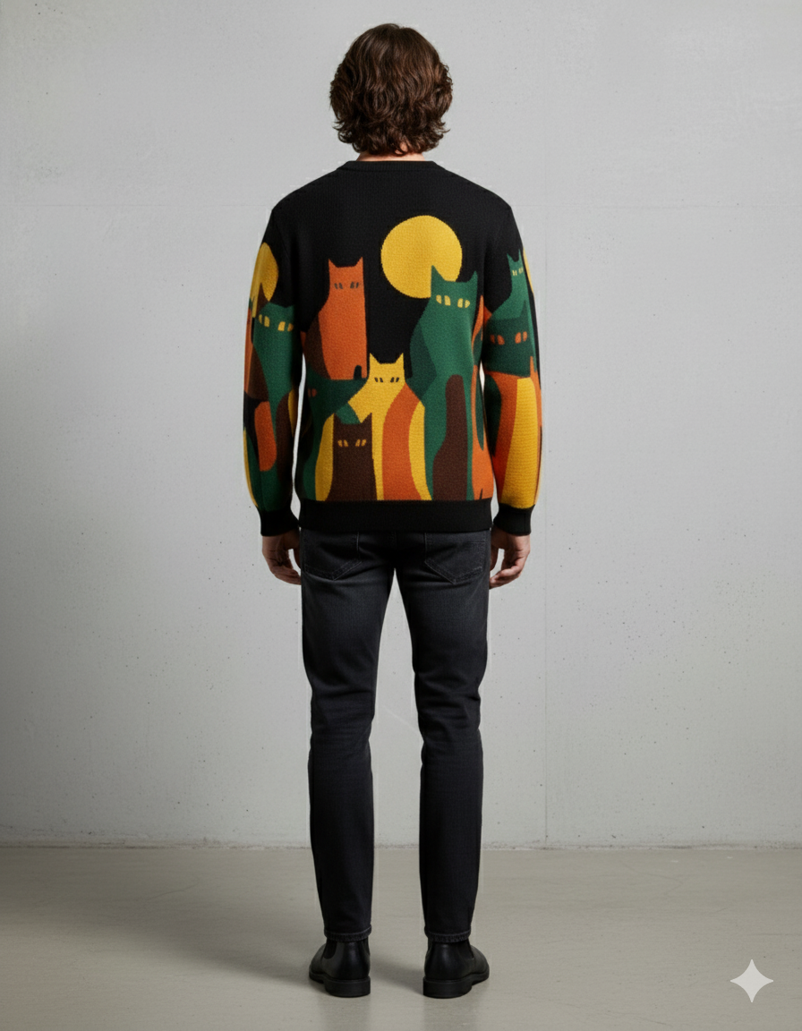 Moderner Herrenpullover mit Print | Lässig & Stylisch | Herbst/Winter