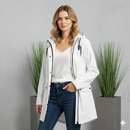 Damen Regenjacke mit Kapuze | Leicht & Wasserdicht | Übergang