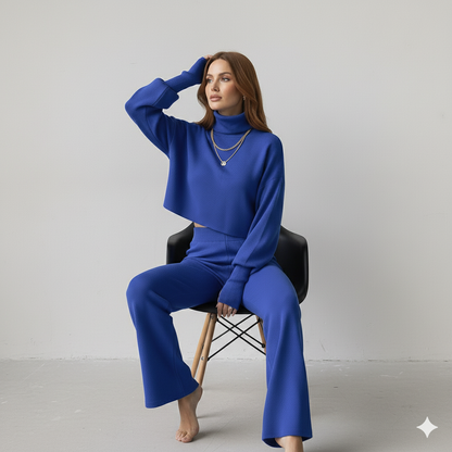 Damen Rollkragen Set mit Langarm | Lässig & Bequem | Winter
