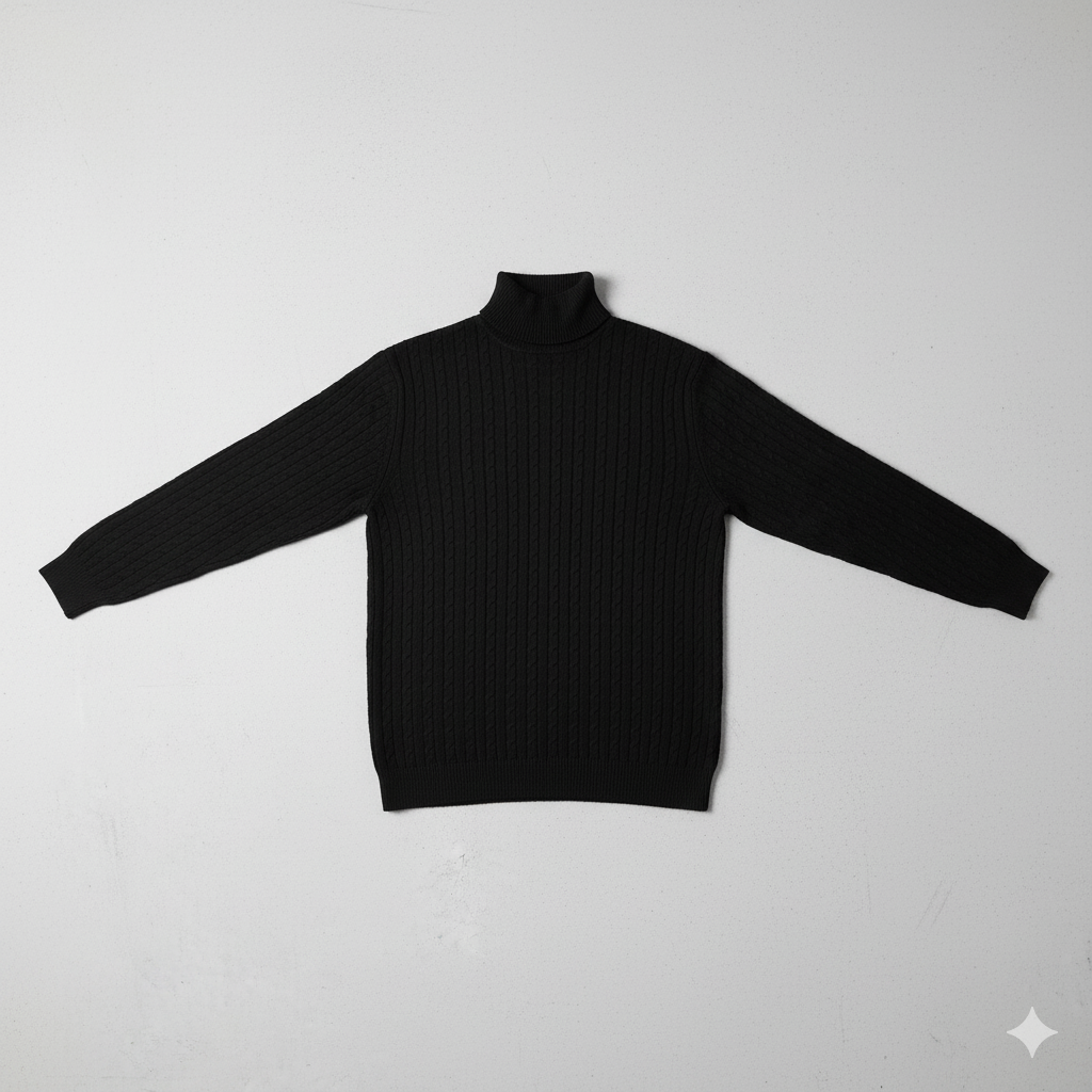 Feiner Herren Strickpullover mit Rollkragen