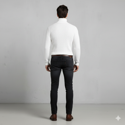 Herren Strickpullover mit Rollkragen | Slim Fit | Winter