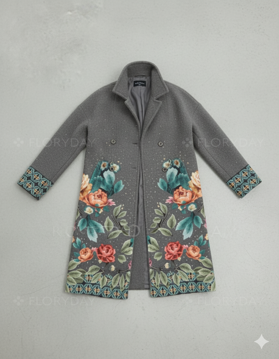 Damen Wollmantel mit Karomuster | Oversize & Warm | Winter