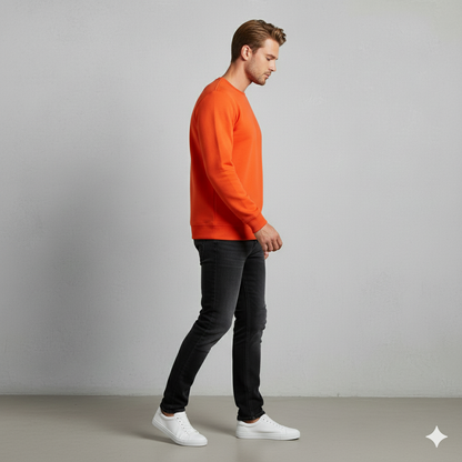 Herren Sweatshirt mit Rundhalsausschnitt