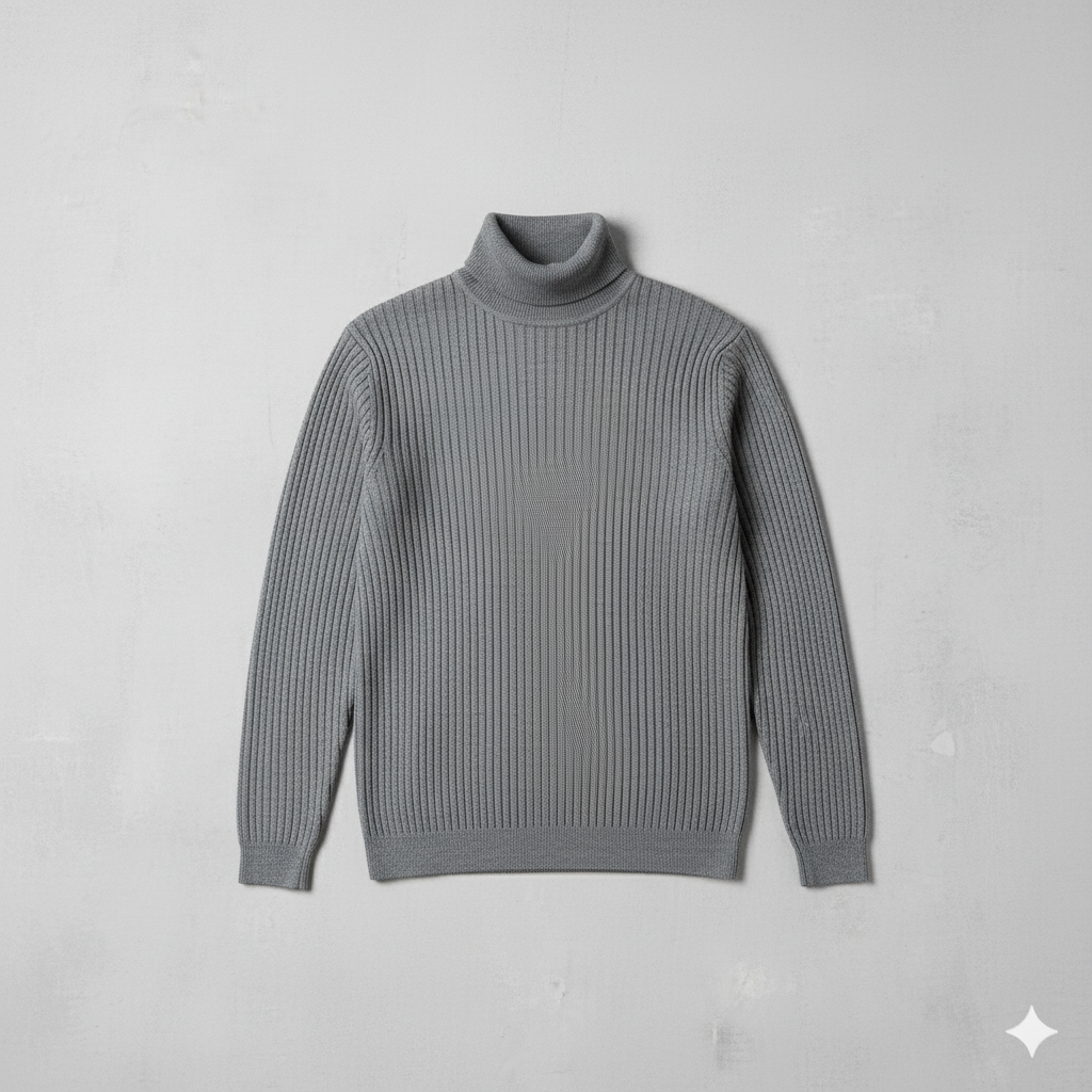 Herren Strickpullover mit Rollkragen | Slim Fit | Winter