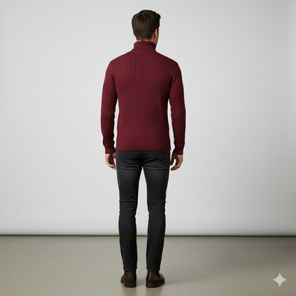 Feiner Herren Strickpullover mit Rollkragen