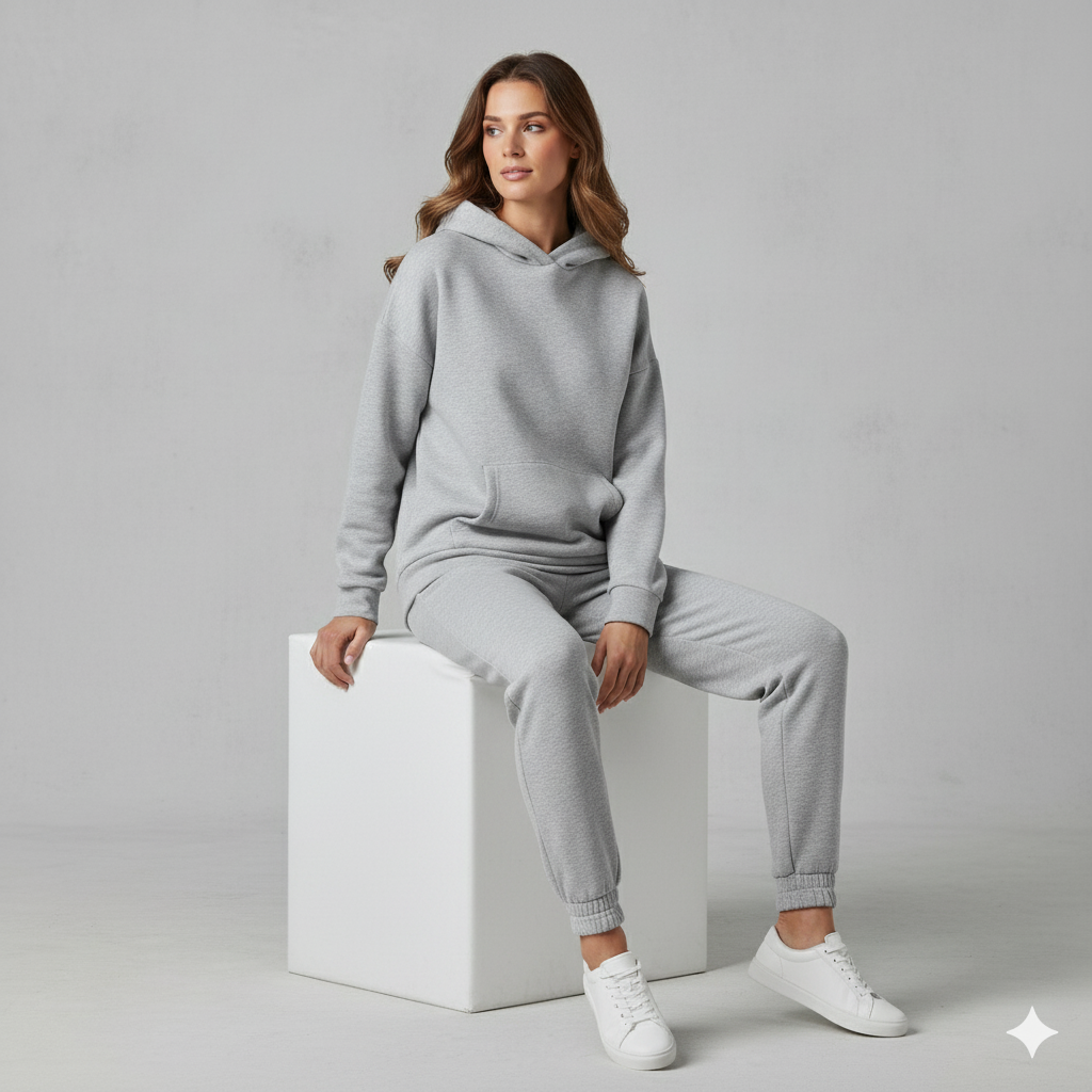 Warmer Damen Hoodie Zweiteiler | Bequem für Herbst & Winter