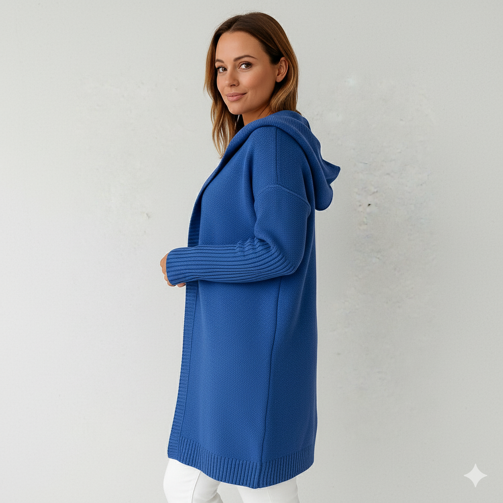 Damen Strickjacke mit Kapuze | Lässig & Übergang