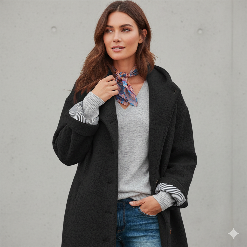 Warmer Damen Mantel aus Teddyfleece | Kuschelig & Elegant für Winter