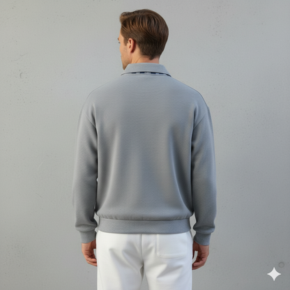 Lässiger Herrenpullover mit Reverskragen | Bequem | Freizeit