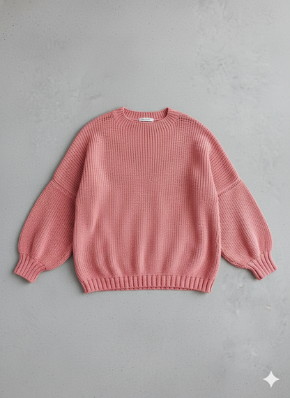 Locker gestrickter Damenpullover | Oversize & Freizeit