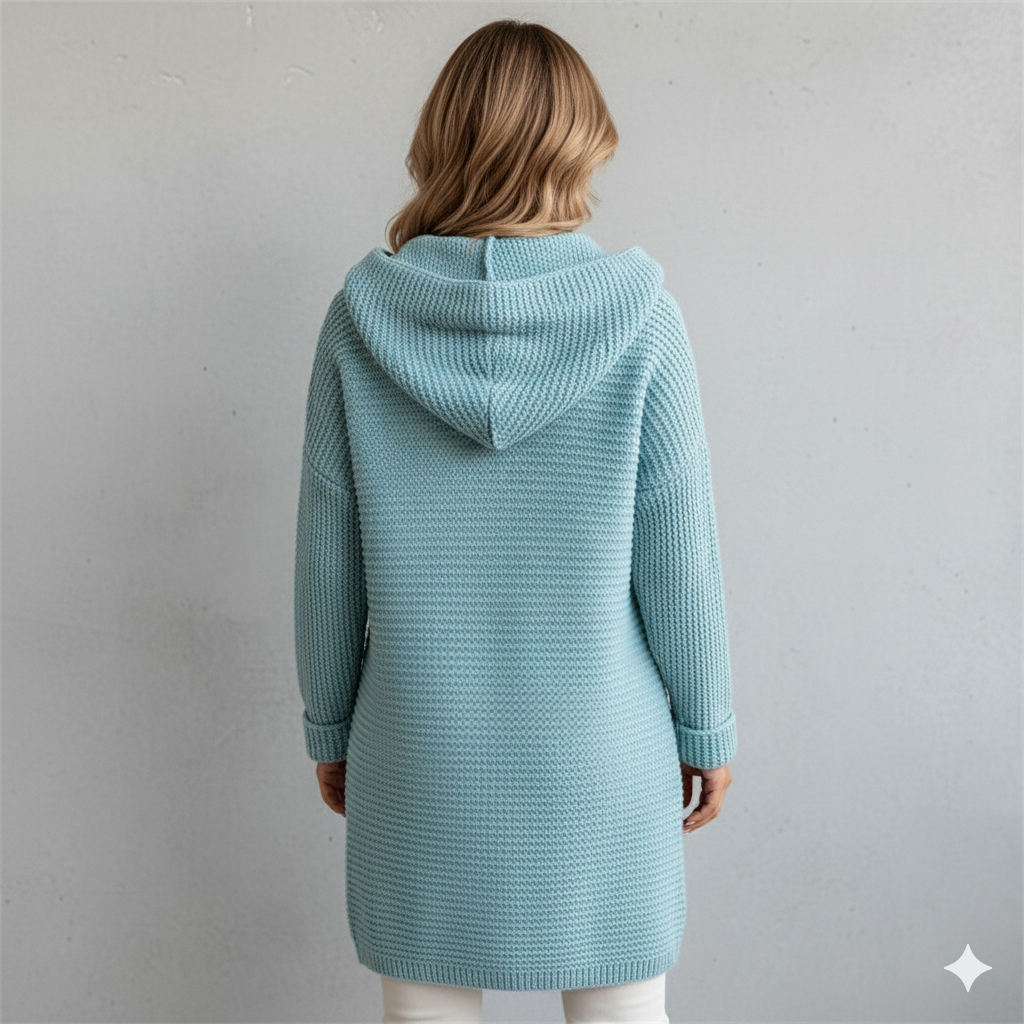 Damen Strickjacke mit Kapuze | Locker & Warm für Herbst Winter