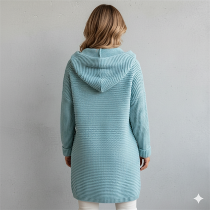 Damen Strickjacke mit Kapuze | Locker & Warm für Herbst Winter