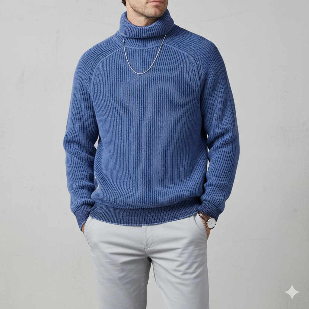 Herren Strickpullover mit Rollkragen | Warm & Elegant | Winter