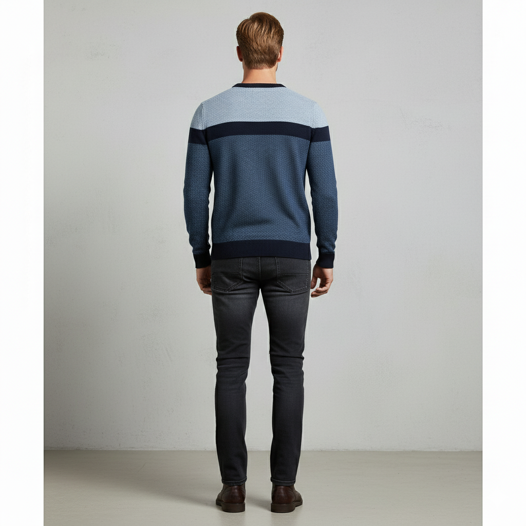 Gemusterter Strickpullover für Herren