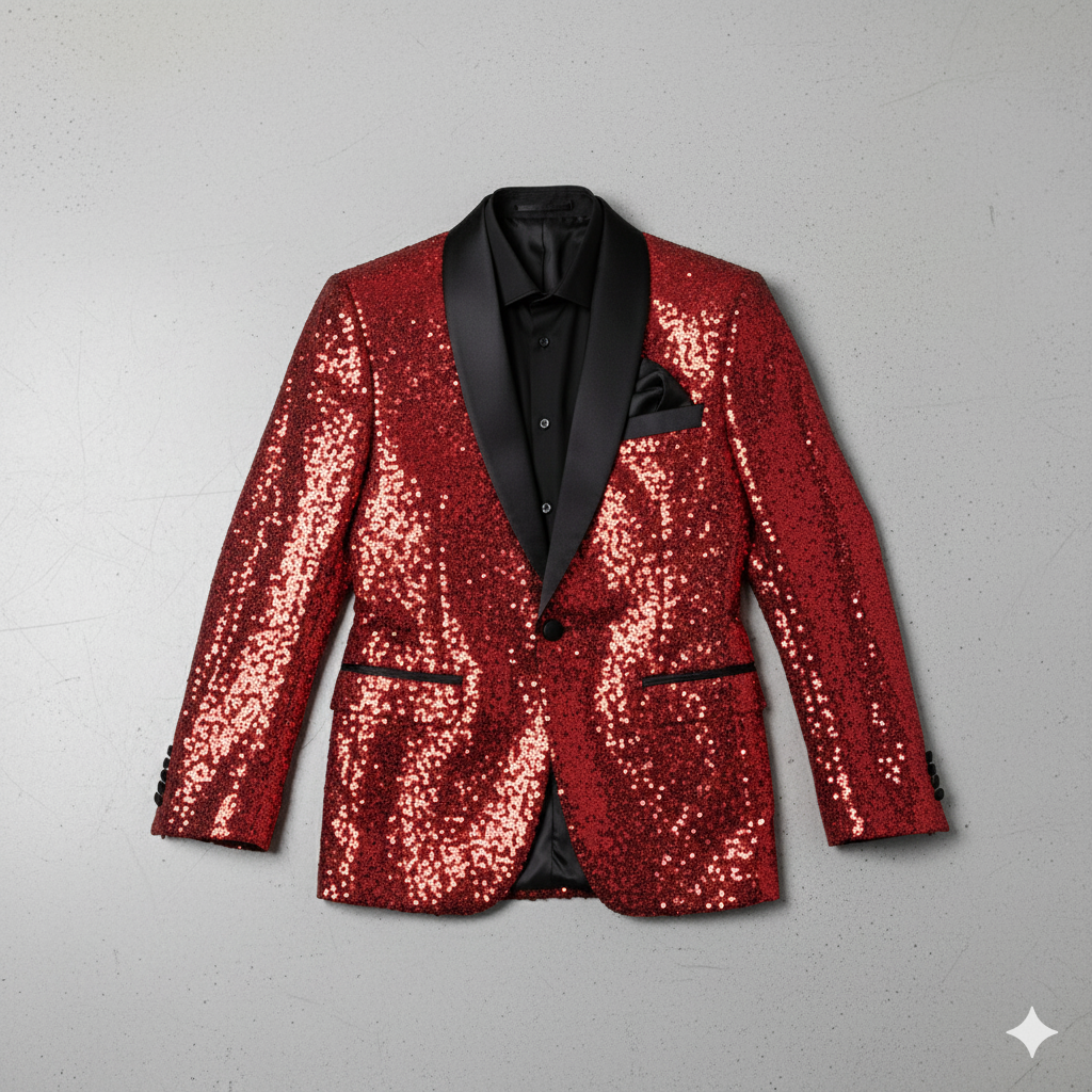 Herren Sakko mit Pailletten | Festlich & Elegant | Slim Fit