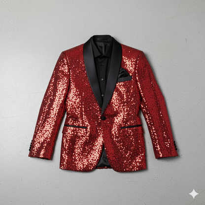 Herren Sakko mit Pailletten | Festlich & Elegant | Slim Fit