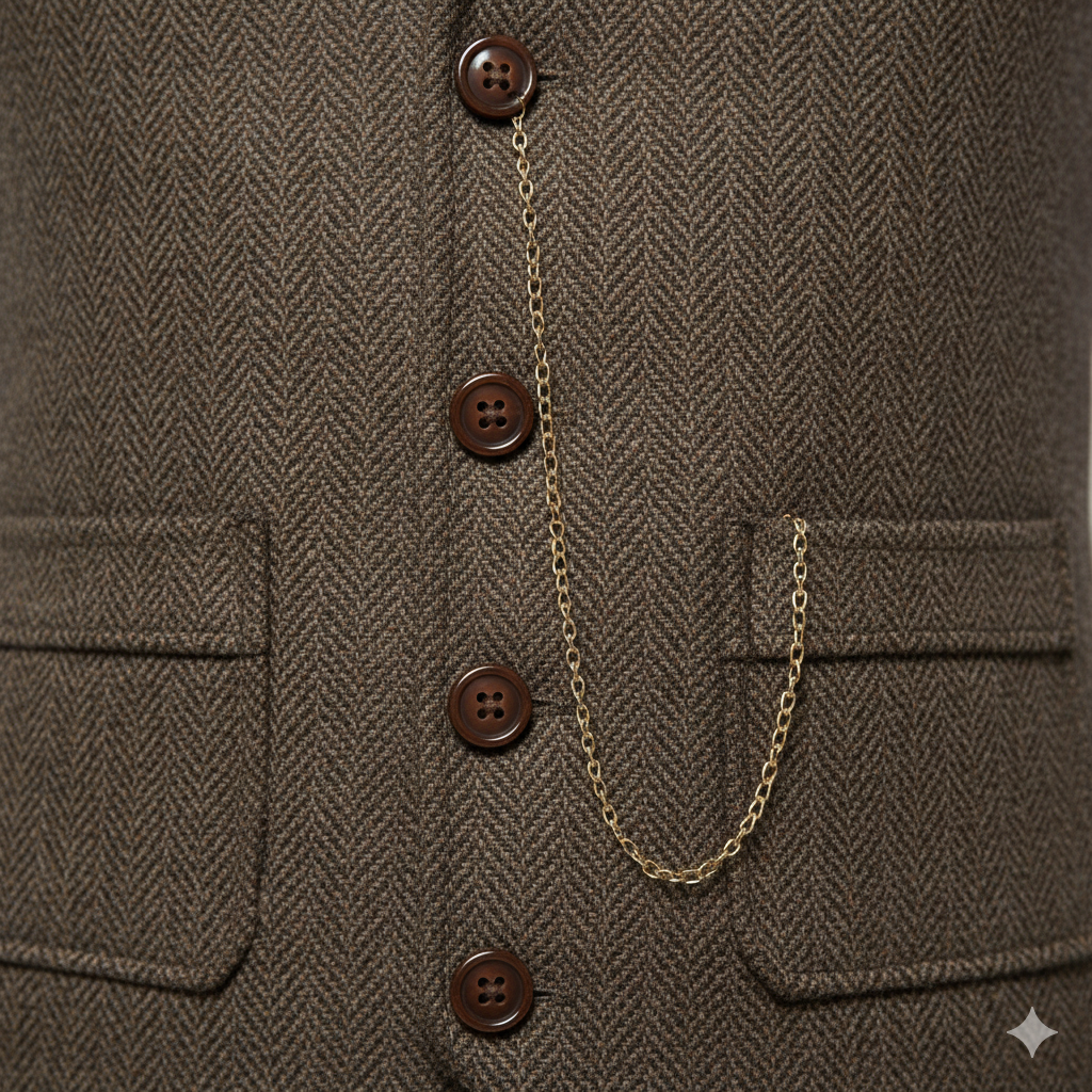 Herren Weste mit Fischgrätenmuster | Elegant & Modern | Herbst/Winter