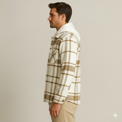 Herren Karohemd mit Kapuze | Warm & Lässig für Herbst & Winter