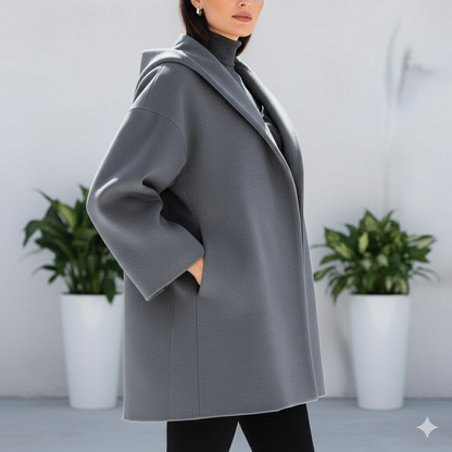 Damen Wollmantel Figurbetont Elegant | Stehkragen | Herbst Winter