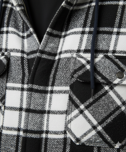 Gepolsterte Herrenjacke mit Karomuster | Warm & Casual Winter